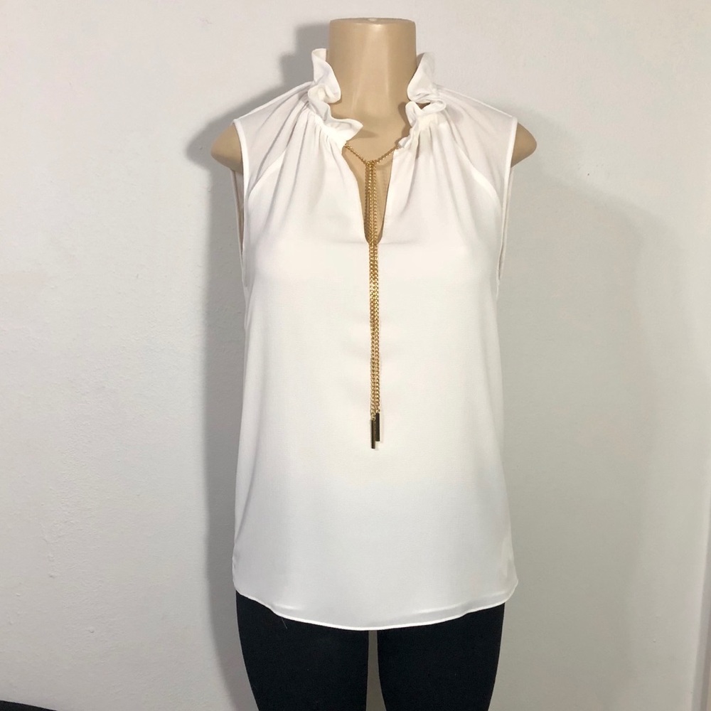 Michael Kors white sleeveless top